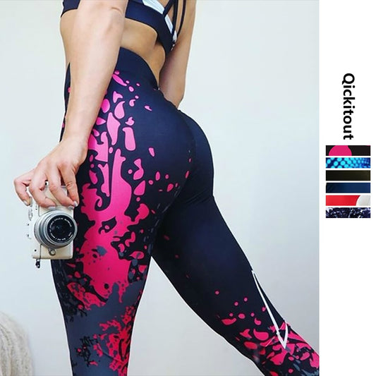 New Fashion Women High Waist Workout Leggings Printed Punk Women's Fitness Stretchy Trousers Casual Slim Pants Leggings 6 Styles