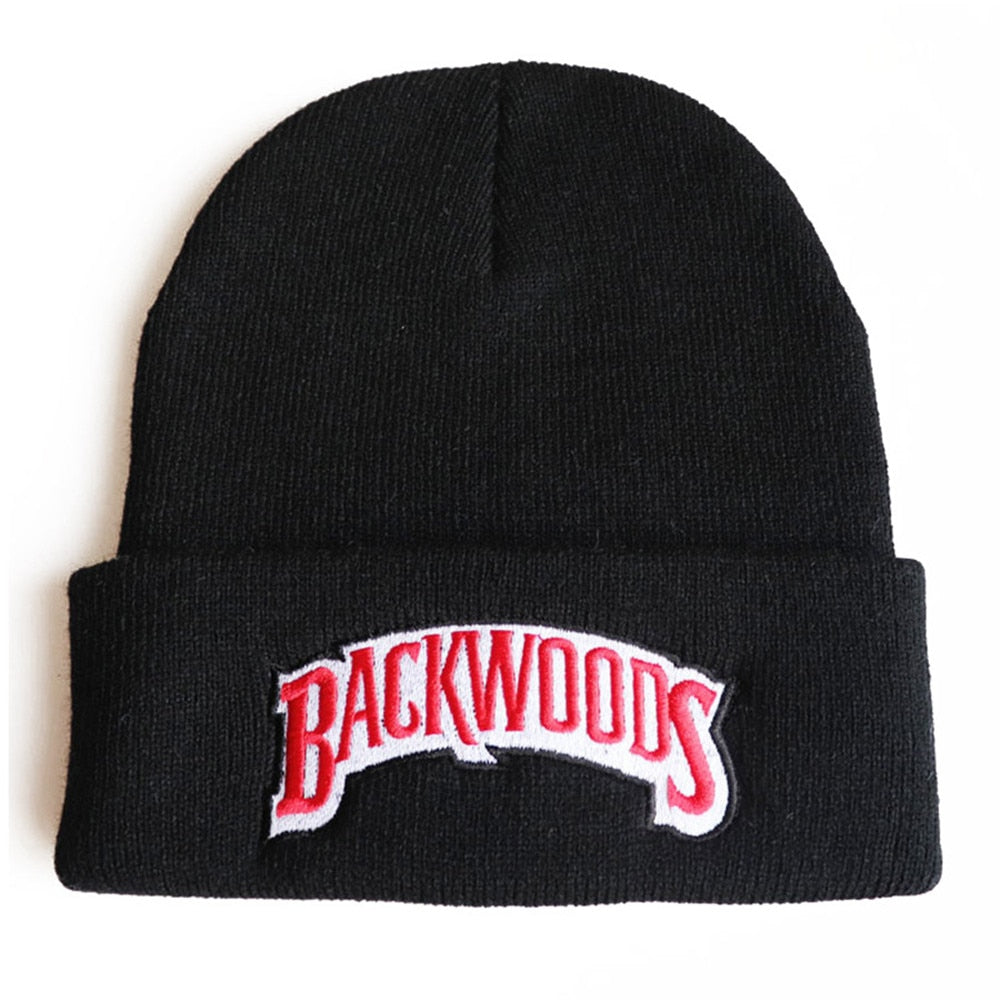 New Knitted Hat Beanies Backwoods Lettering Cap Women Winter Hats for Men Warm Hat Fashion Solid Hip-hop Beanie Hat Unisex Caps