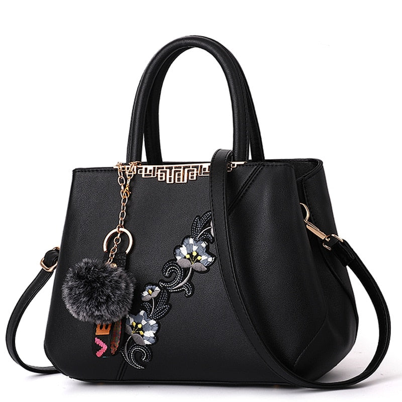 Embroidered Messenger Bags Women Leather Handbags Bags for Women 2021 Sac a Main Ladies Hand Bag Female Hand bag new