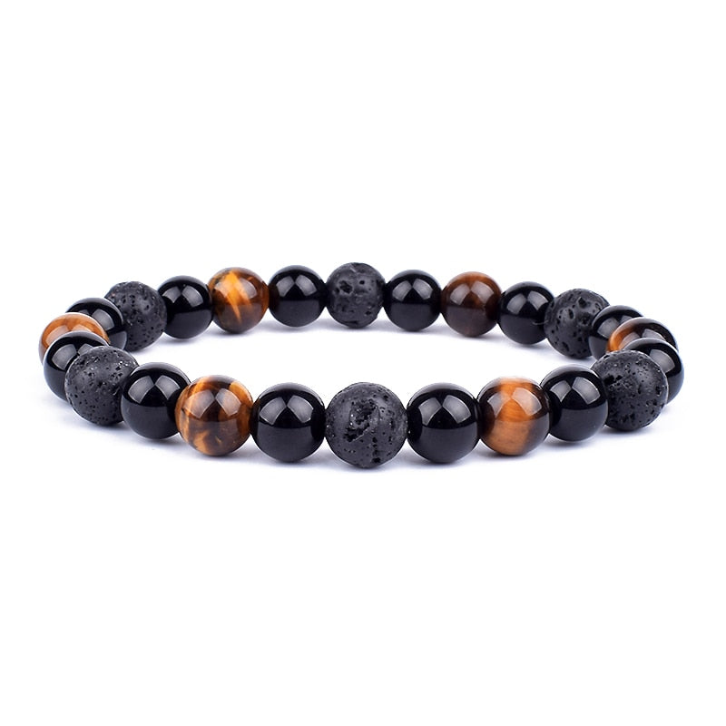 Natural Tiger Eye Hematite Men Bracelets Set Magnetic Health Protection Balance Beads Bracelets Women Reiki Healing Jewelry Gift