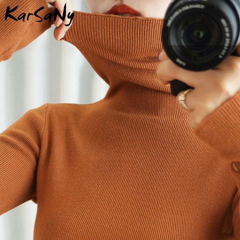 Women&#39;s Sweater Winter Clothes Women 2021 Black Turtleneck Sweaters Winter Warm Women&#39;s Turtlenecks Pullover Sweater Autumn Pull