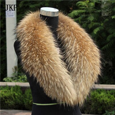 Winter Women Real silver Fox Fur Collar Fur Scarf Neck Warmer Wrap