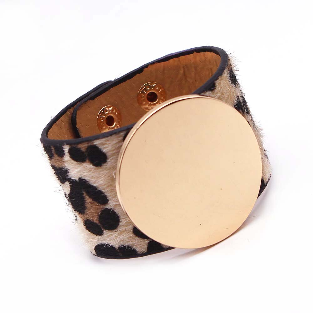 TOTABC Fashion Leopard Charm Leather Bracelets For Women Wristband  V Cuff Wrap Bracelets &amp; Bangles Femme Jewelry Gift