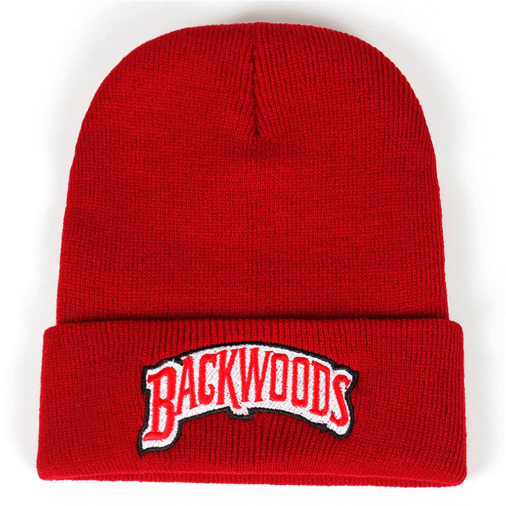 New Knitted Hat Beanies Backwoods Lettering Cap Women Winter Hats for Men Warm Hat Fashion Solid Hip-hop Beanie Hat Unisex Caps