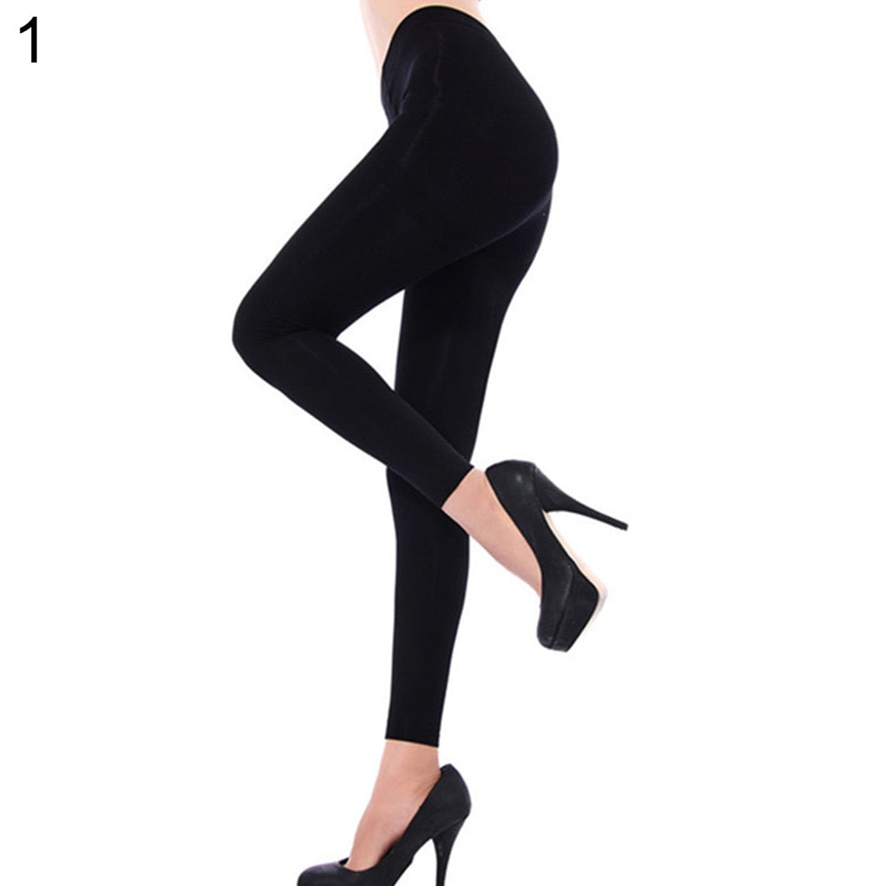 Winter Thicken Stretch Footed Pantyhose/Ninth Pants Skinny Warm Keeper Leggings Sexy Women's Top Thigh High Stockings Black