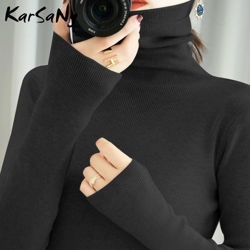 Women&#39;s Sweater Winter Clothes Women 2021 Black Turtleneck Sweaters Winter Warm Women&#39;s Turtlenecks Pullover Sweater Autumn Pull