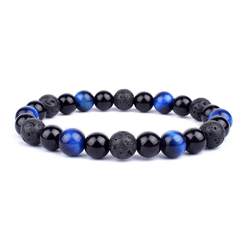 Natural Tiger Eye Hematite Men Bracelets Set Magnetic Health Protection Balance Beads Bracelets Women Reiki Healing Jewelry Gift