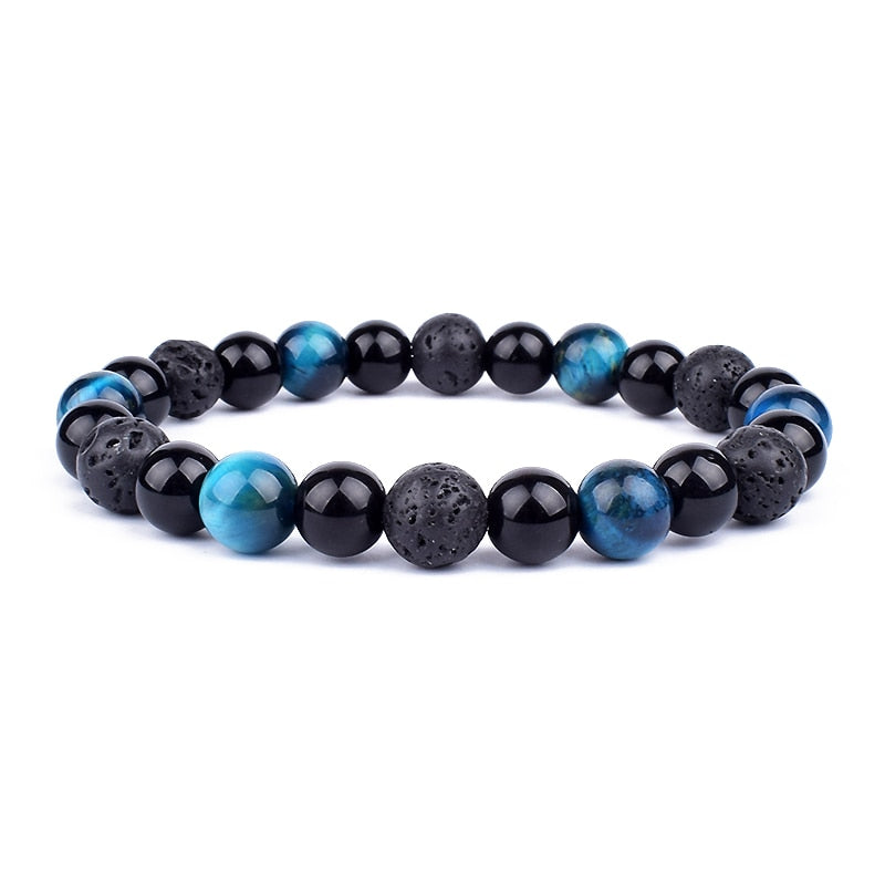 Natural Tiger Eye Hematite Men Bracelets Set Magnetic Health Protection Balance Beads Bracelets Women Reiki Healing Jewelry Gift