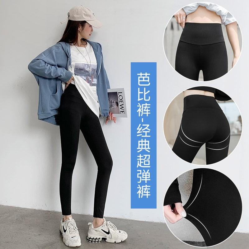 Women's Leggings Ants Shark Skin High Waist Hip Lifting Abdomen Black Winter Warm Thickened Elastic Yoga Pants Plush Lining