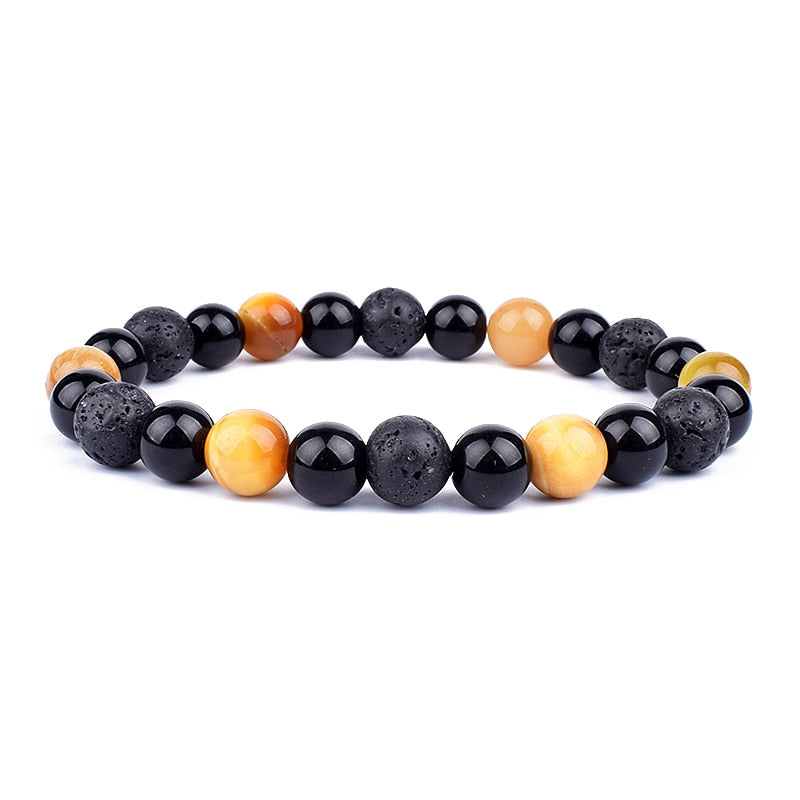 Natural Tiger Eye Hematite Men Bracelets Set Magnetic Health Protection Balance Beads Bracelets Women Reiki Healing Jewelry Gift