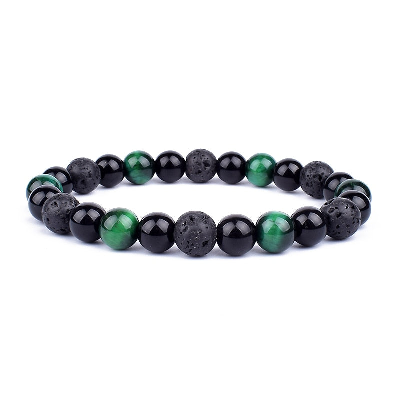 Natural Tiger Eye Hematite Men Bracelets Set Magnetic Health Protection Balance Beads Bracelets Women Reiki Healing Jewelry Gift