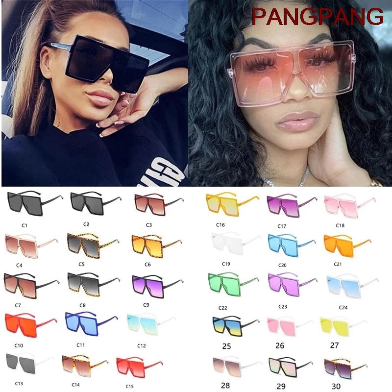 Fashion Square Sunglasses Women 2022 Luxury Designer Sun glasses Woman Retro Female Oversized Glasses lentes de sol mujer