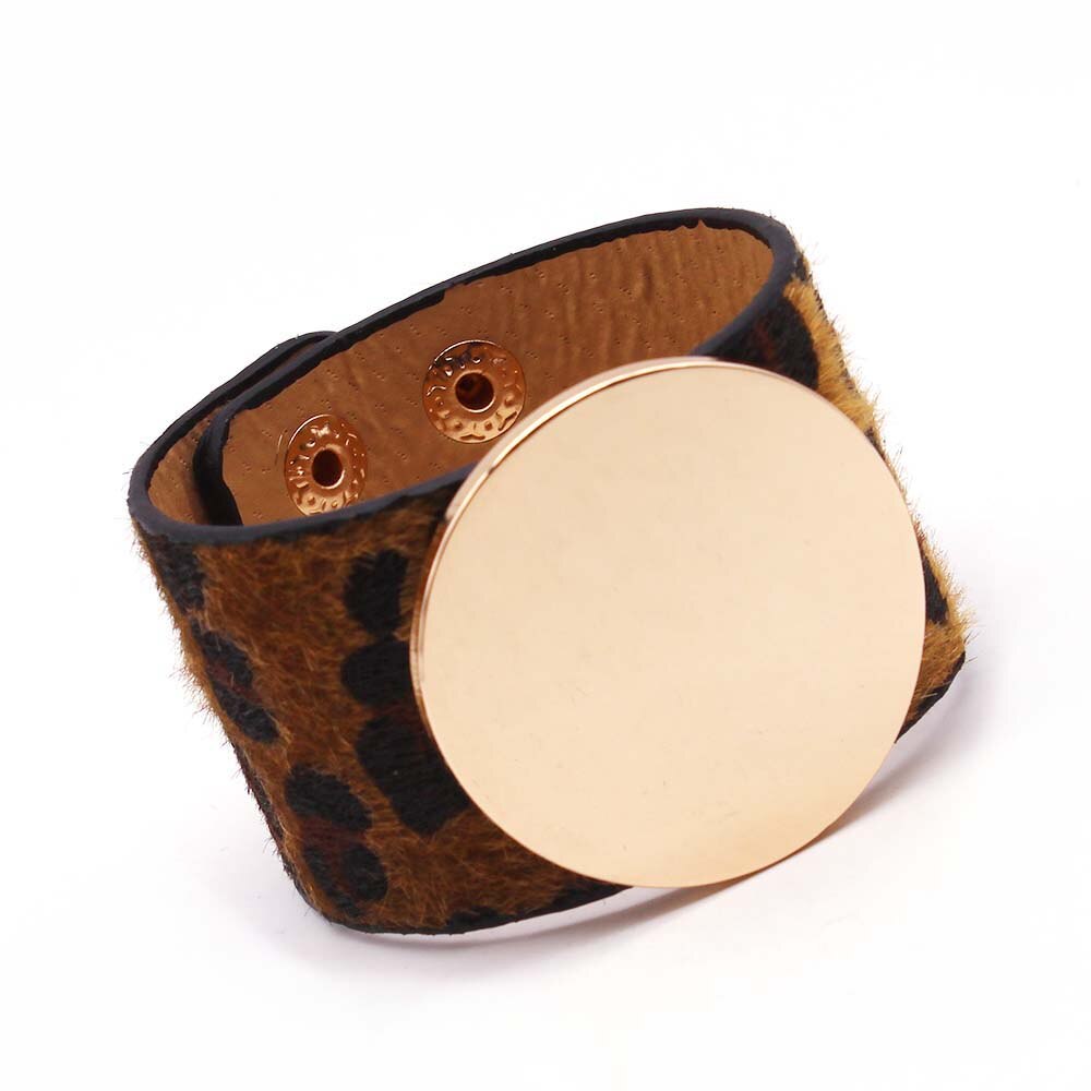 TOTABC Fashion Leopard Charm Leather Bracelets For Women Wristband  V Cuff Wrap Bracelets &amp; Bangles Femme Jewelry Gift