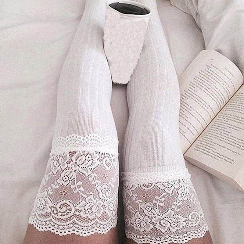 Sexy Stockings Female Thigh High Over The Knee Socks 2023 New Fashion Women's Long Cotton Stockings For Girls Ladies Women