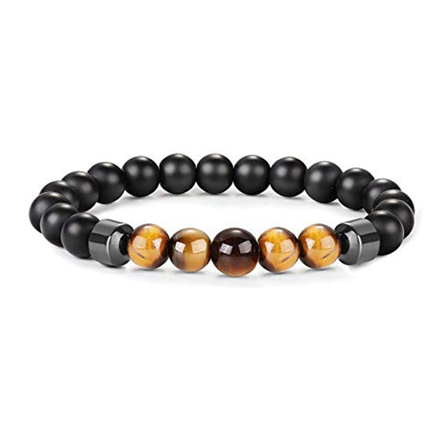 Natural Tiger Eye Hematite Men Bracelets Set Magnetic Health Protection Balance Beads Bracelets Women Reiki Healing Jewelry Gift