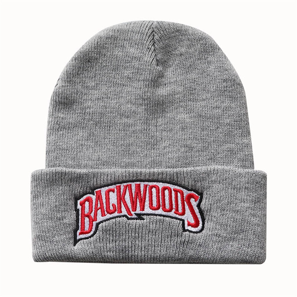 New Knitted Hat Beanies Backwoods Lettering Cap Women Winter Hats for Men Warm Hat Fashion Solid Hip-hop Beanie Hat Unisex Caps