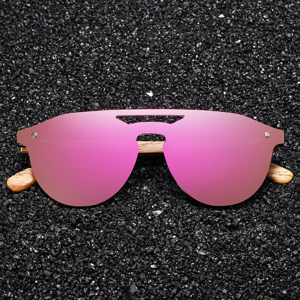 GM Women&#39;s Glasses Natural Zebra Wooden Sunglasses Men Polarized Fashion Sun Glasses Original Bamboo Oculos de sol S5030