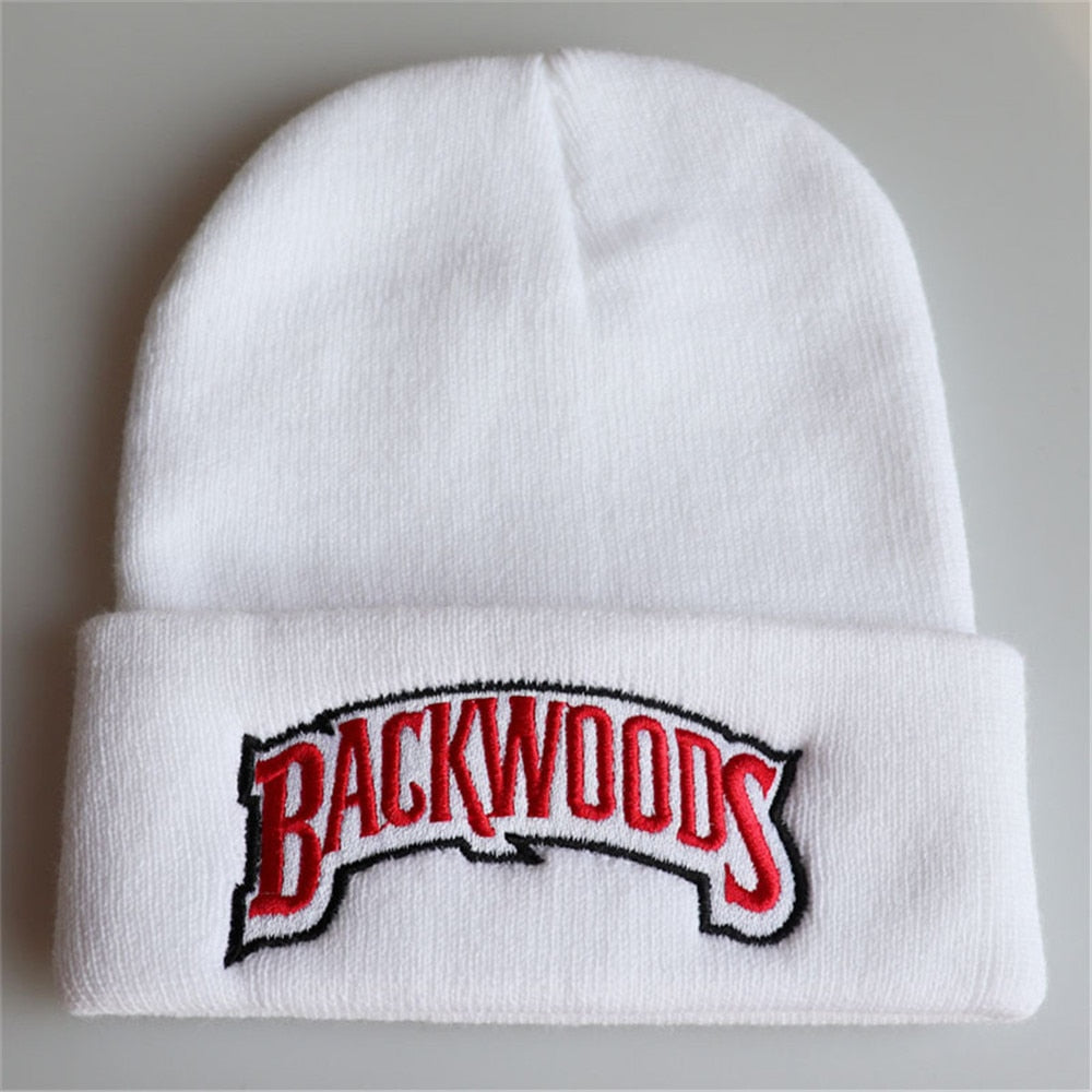 New Knitted Hat Beanies Backwoods Lettering Cap Women Winter Hats for Men Warm Hat Fashion Solid Hip-hop Beanie Hat Unisex Caps