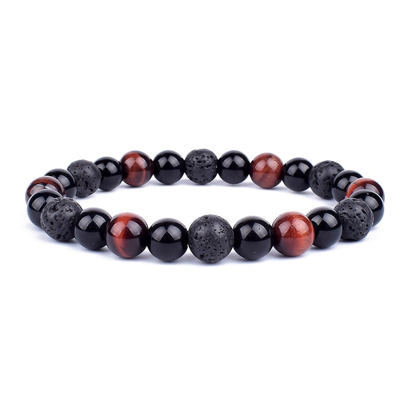 Natural Tiger Eye Hematite Men Bracelets Set Magnetic Health Protection Balance Beads Bracelets Women Reiki Healing Jewelry Gift