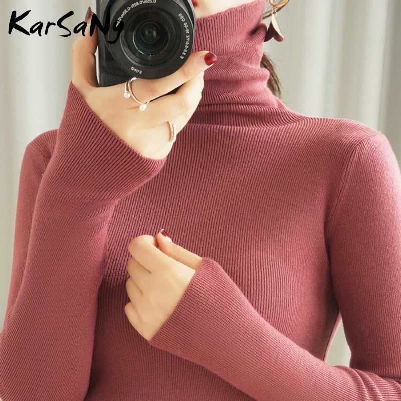 Women&#39;s Sweater Winter Clothes Women 2021 Black Turtleneck Sweaters Winter Warm Women&#39;s Turtlenecks Pullover Sweater Autumn Pull