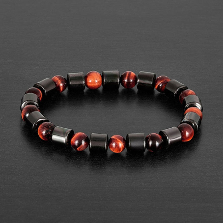 Natural Tiger Eye Hematite Men Bracelets Set Magnetic Health Protection Balance Beads Bracelets Women Reiki Healing Jewelry Gift