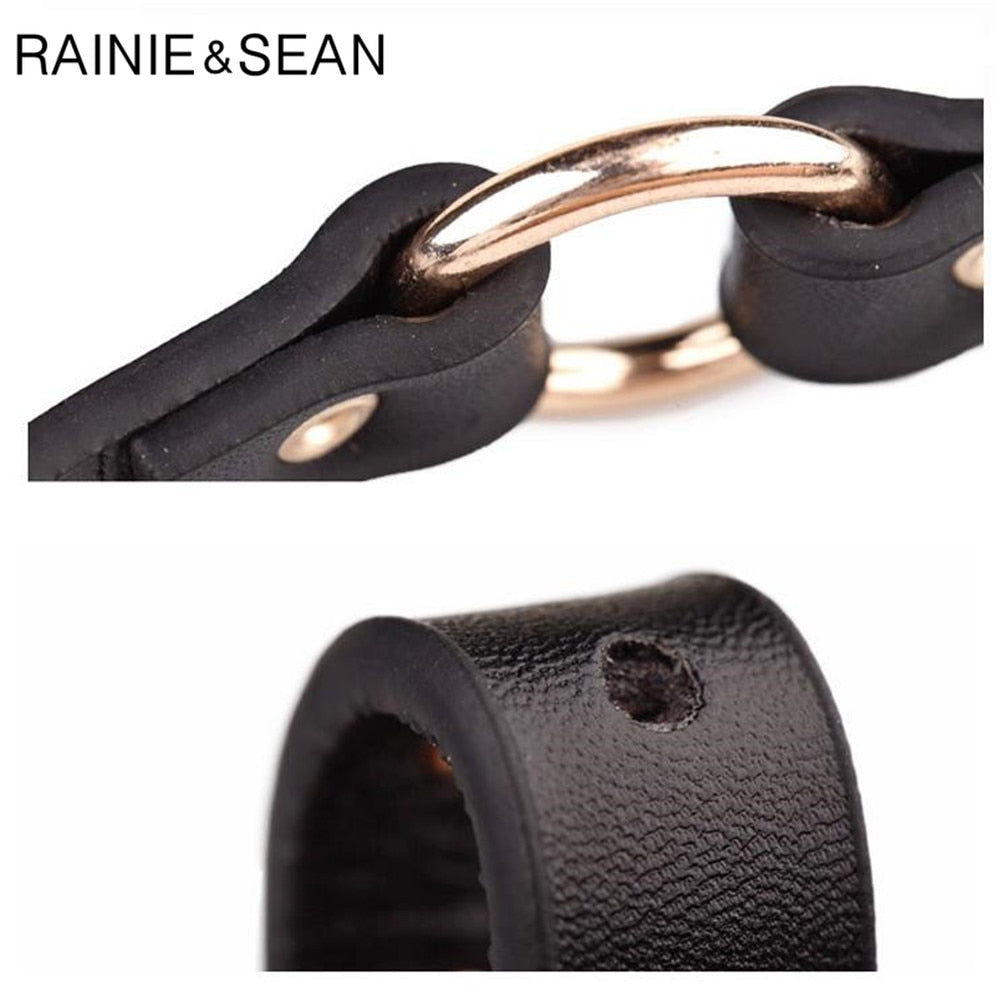 RAINIE SEAN Punk Rock Belts for Women Black Rivet Women Belt Streetwear Thin Extra Long 190cm Ladies Pin Buckle Leather Belt