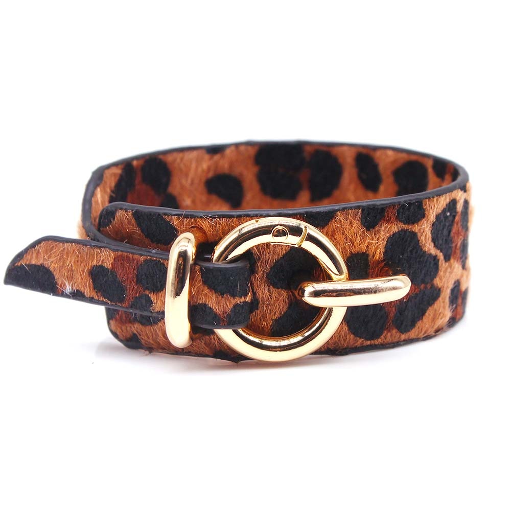 TOTABC Fashion Leopard Charm Leather Bracelets For Women Wristband  V Cuff Wrap Bracelets &amp; Bangles Femme Jewelry Gift