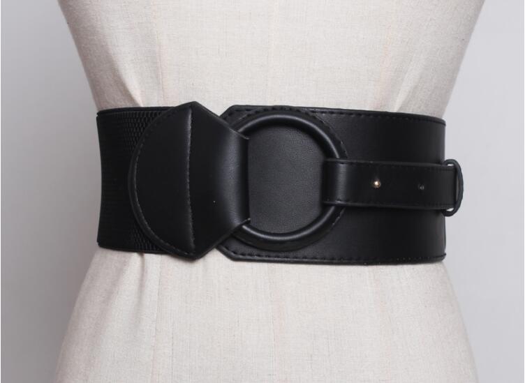 Brand Design Waistband Women&#39;s Elastic Wide Belt Stretchy Corset Female Black Waistbands Wide Belts for Lady Dress