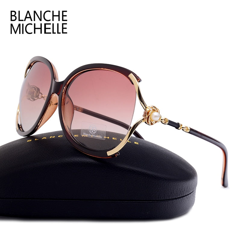 Blanche Michelle 2023 Women Sunglasses Polarized UV400 Brand Designer High Quality Gradient Sun Glasses Female Oculos With Box