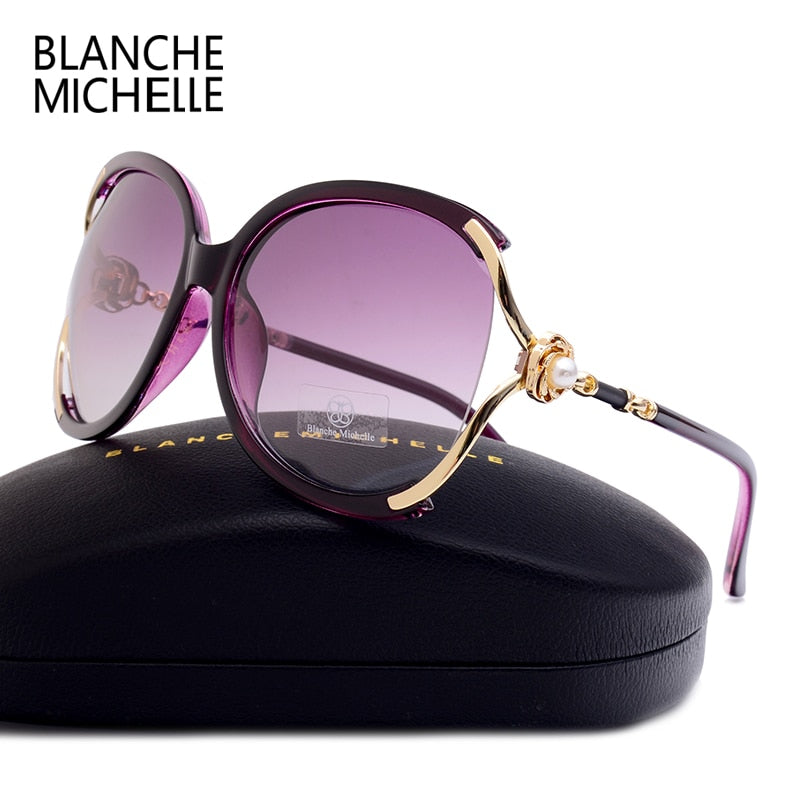 Blanche Michelle 2023 Women Sunglasses Polarized UV400 Brand Designer High Quality Gradient Sun Glasses Female Oculos With Box