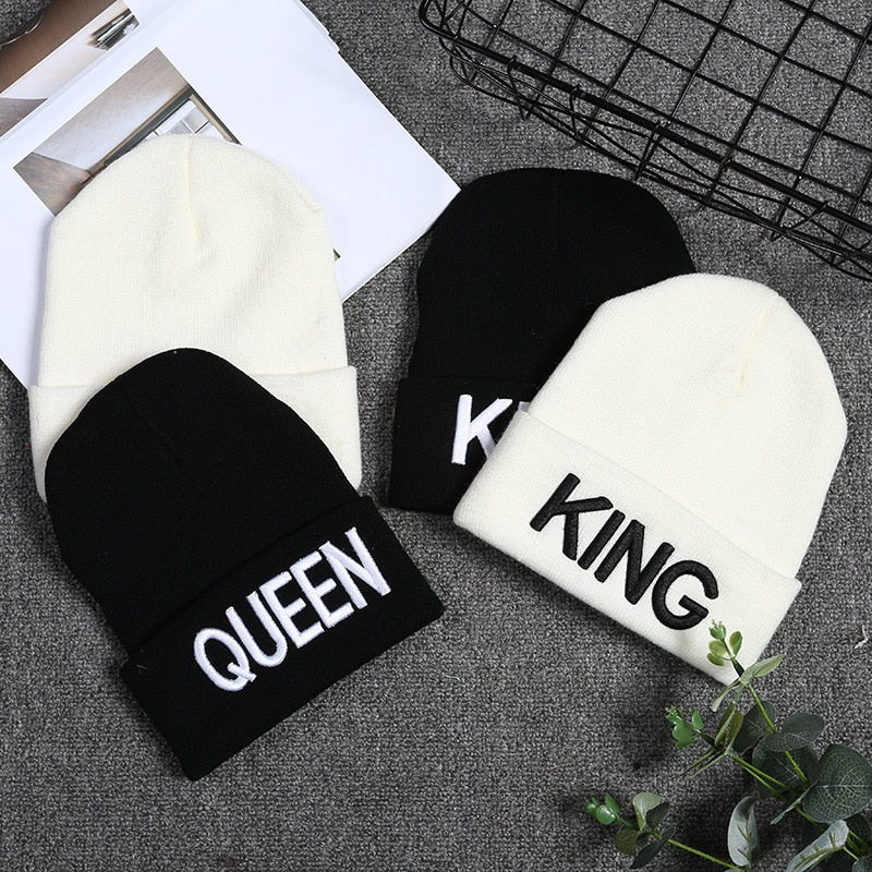 New Arrive Brand King Queen Snapback Cap Men Women BEANIE Sport Hip Hop Hat Couple Embroidery Hat Outdoors Knitting Hat