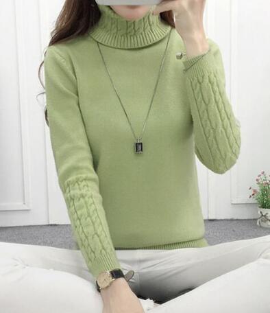 Turtleneck Sweater Women 2019 Winter Thick Warm Women Pullovers And Sweaters     Knitted Elasticity Fashion Female Jumper Tops