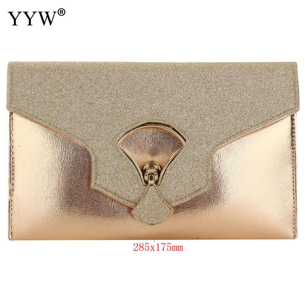 gold Evening Clutch Bags For Women 2019 Leather Luxury Purses New Handbags Female Evening Bags Designer Small wedding party Bag