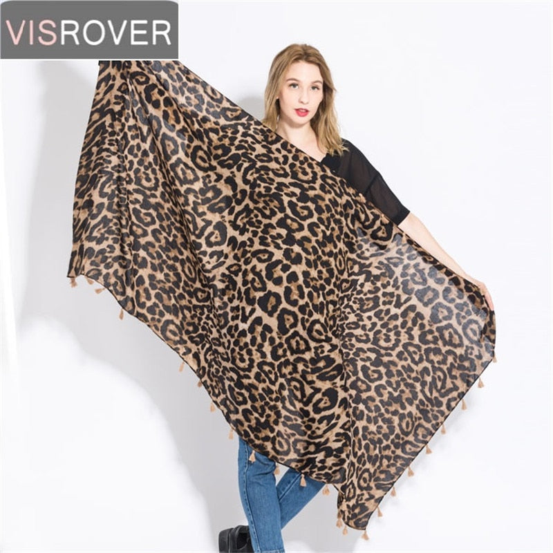 Animal Leopard Print Scarf Women Beach Scarf Luxury Brand Viscose Big Leopard Summer Scarf Hijab Women Scarfs Fashionable Wraps