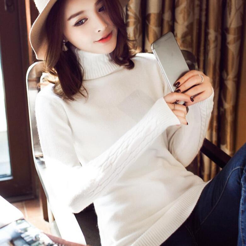 Turtleneck Sweater Women 2019 Winter Thick Warm Women Pullovers And Sweaters     Knitted Elasticity Fashion Female Jumper Tops