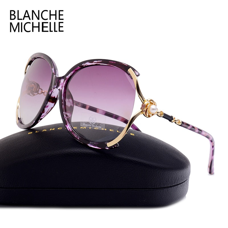 Blanche Michelle 2023 Women Sunglasses Polarized UV400 Brand Designer High Quality Gradient Sun Glasses Female Oculos With Box