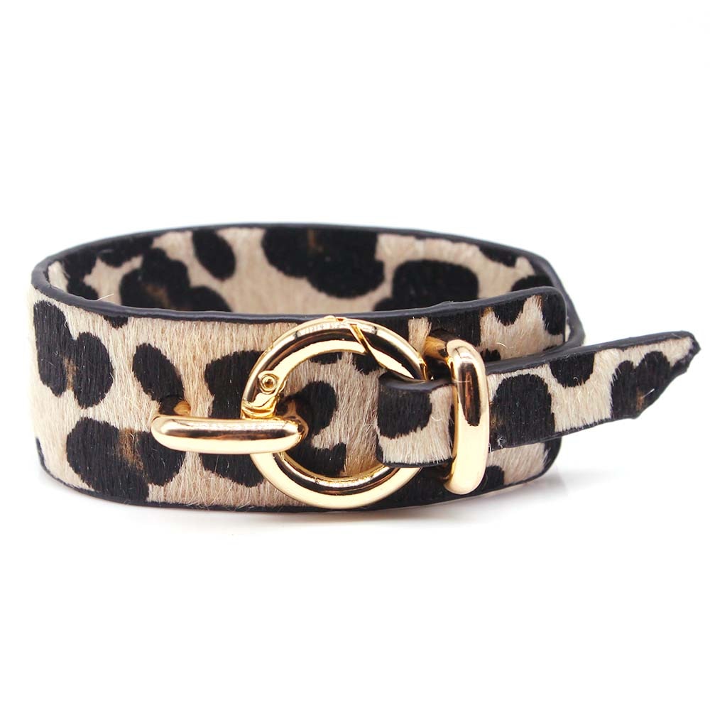 TOTABC Fashion Leopard Charm Leather Bracelets For Women Wristband  V Cuff Wrap Bracelets &amp; Bangles Femme Jewelry Gift