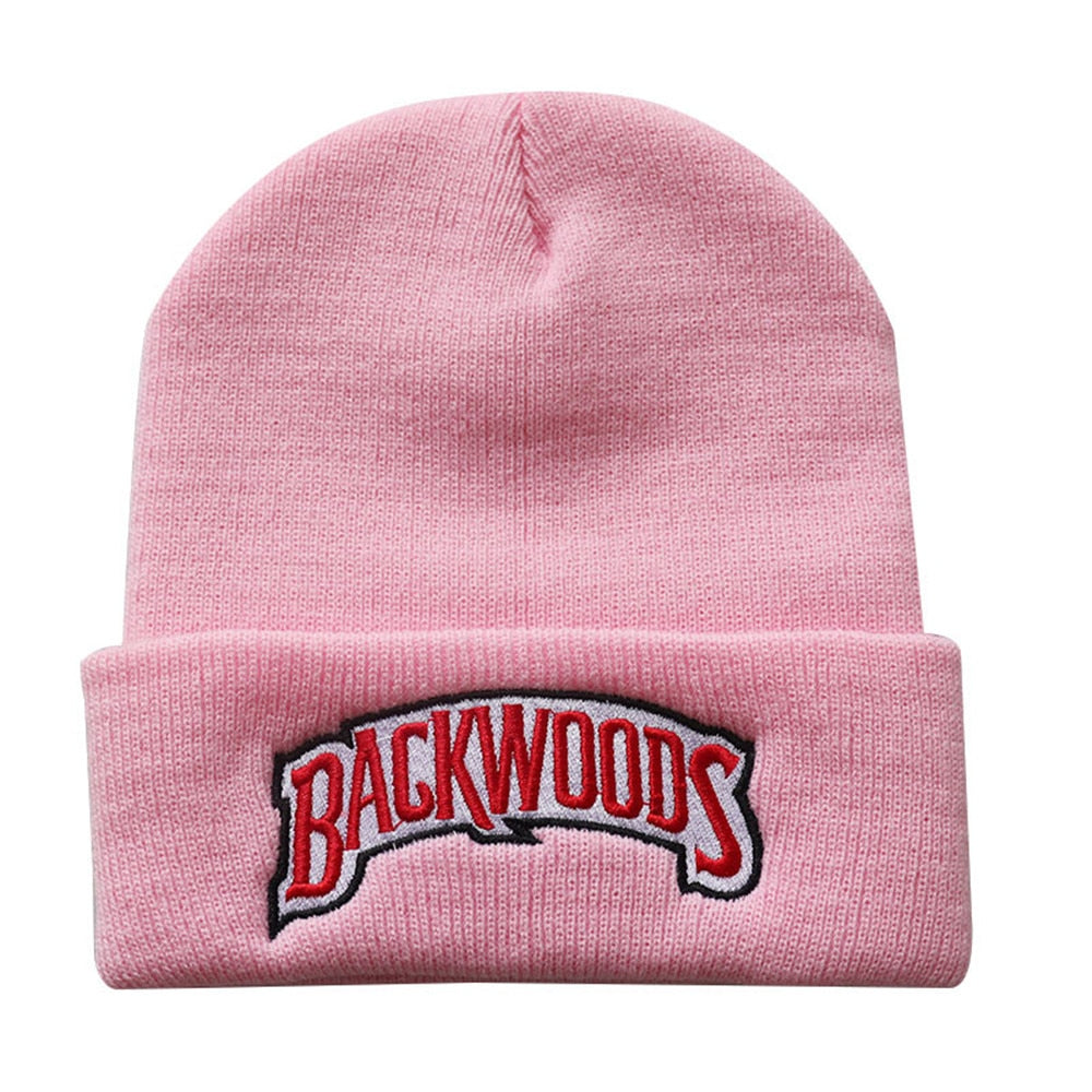 New Knitted Hat Beanies Backwoods Lettering Cap Women Winter Hats for Men Warm Hat Fashion Solid Hip-hop Beanie Hat Unisex Caps