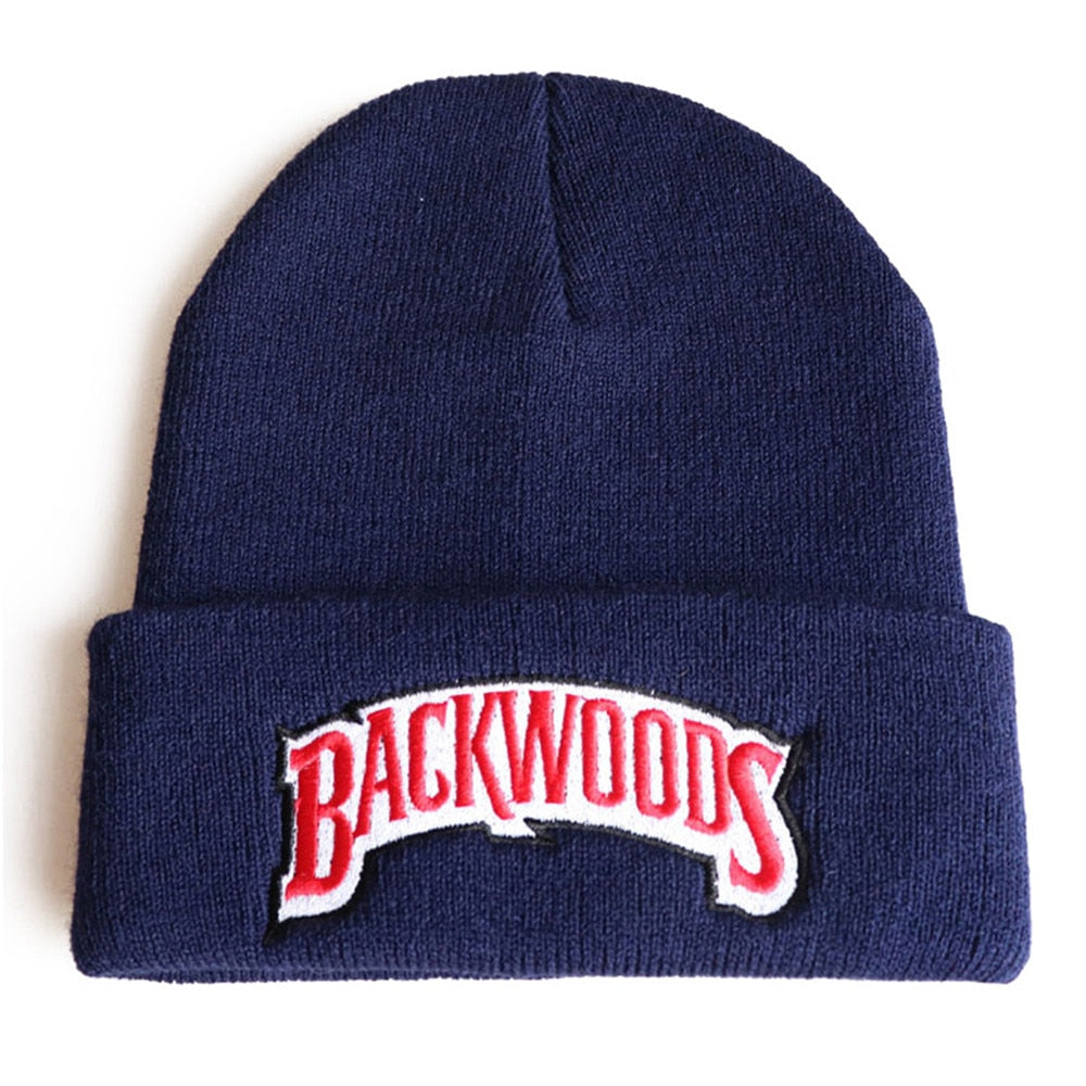 New Knitted Hat Beanies Backwoods Lettering Cap Women Winter Hats for Men Warm Hat Fashion Solid Hip-hop Beanie Hat Unisex Caps