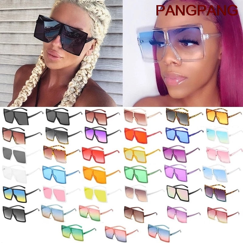 Fashion Square Sunglasses Women 2022 Luxury Designer Sun glasses Woman Retro Female Oversized Glasses lentes de sol mujer