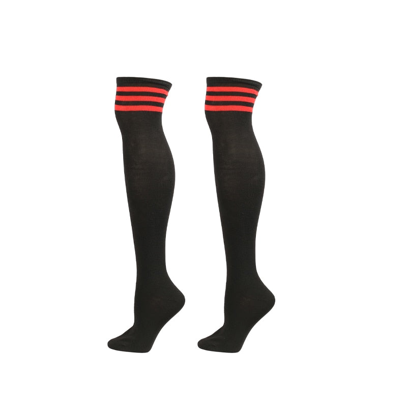 Classic wild stripes Fashion Three Bars Knee Socks Dance Pantyhose Stockings Breathable College style High-Top Women's Socks