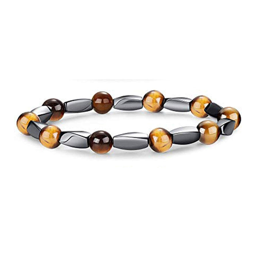 Natural Tiger Eye Hematite Men Bracelets Set Magnetic Health Protection Balance Beads Bracelets Women Reiki Healing Jewelry Gift