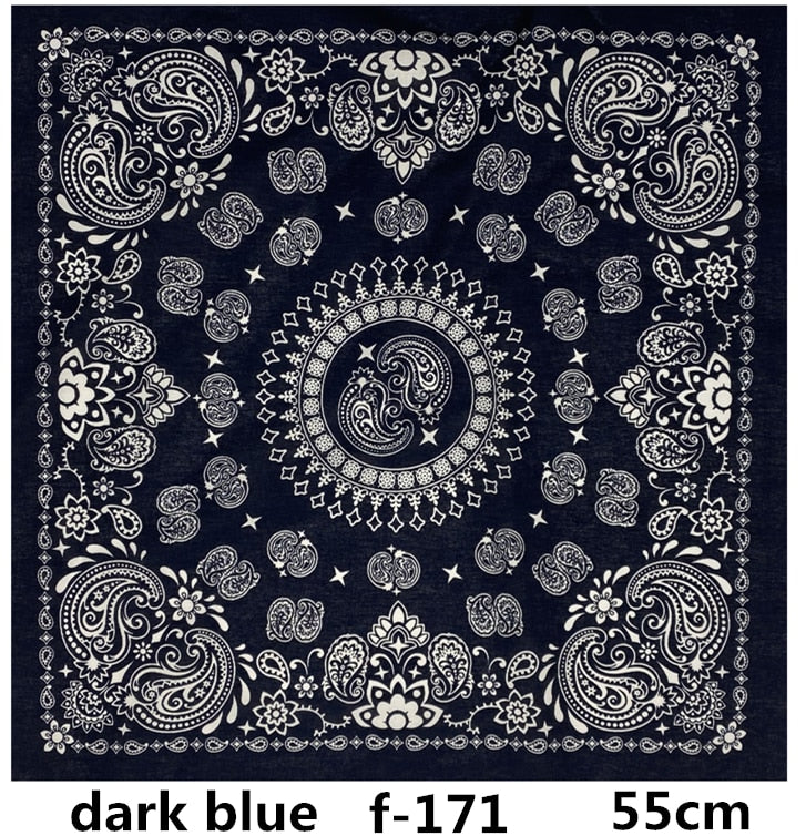 68*68cm 100% Cotton Black Red Hip-Hop Paisley Bandanas Scarf Punk Skull Bandana Headband Wrap Scarf For Men/Women