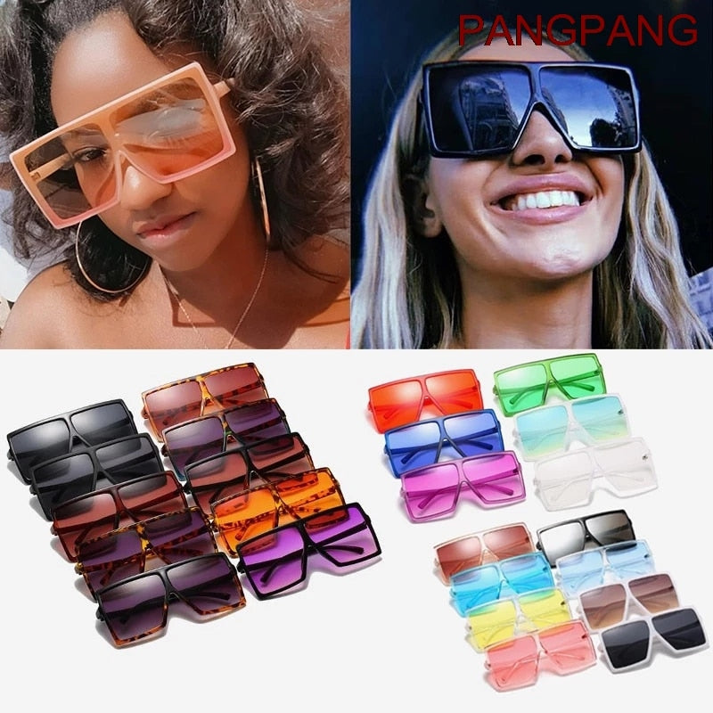 Fashion Square Sunglasses Women 2022 Luxury Designer Sun glasses Woman Retro Female Oversized Glasses lentes de sol mujer