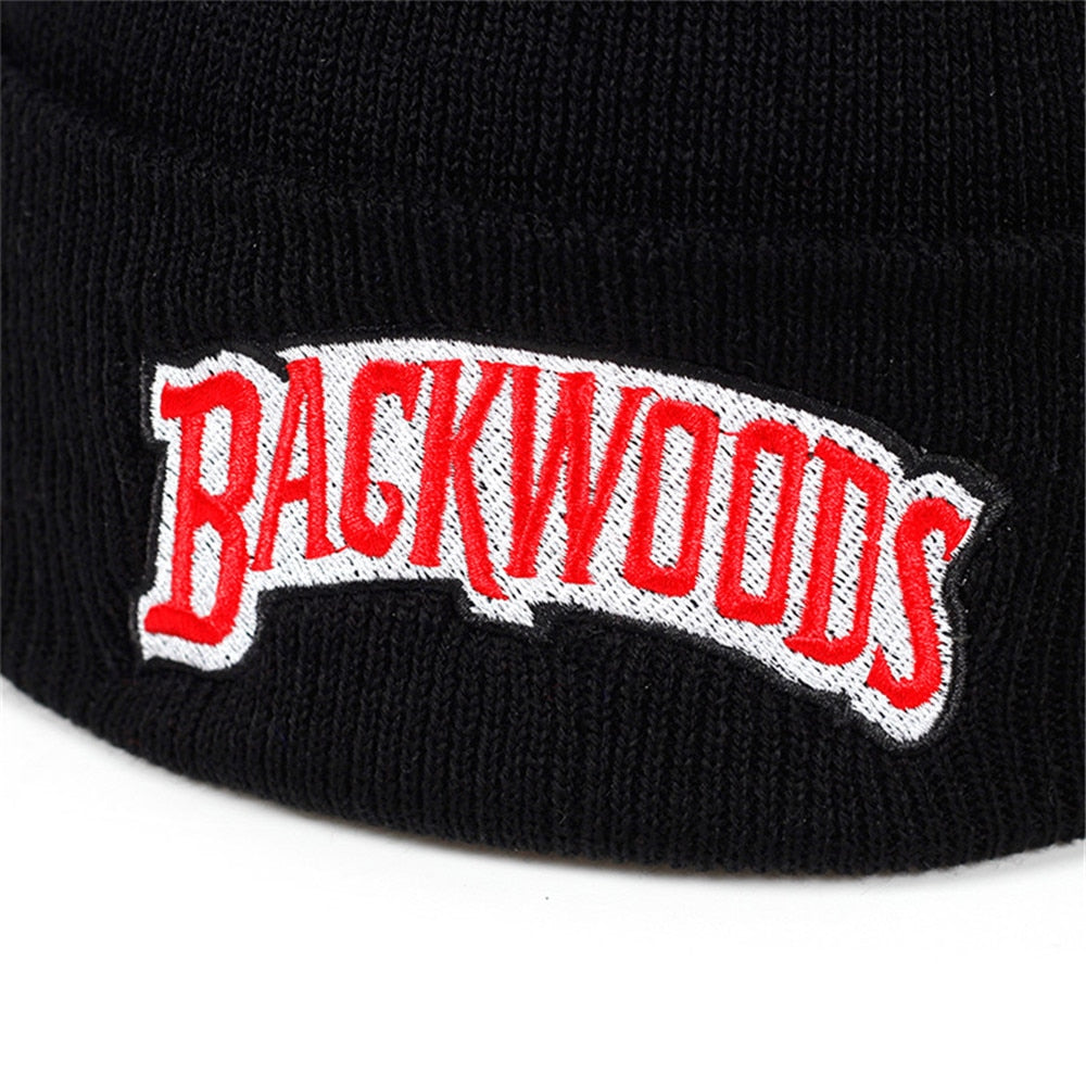 New Knitted Hat Beanies Backwoods Lettering Cap Women Winter Hats for Men Warm Hat Fashion Solid Hip-hop Beanie Hat Unisex Caps