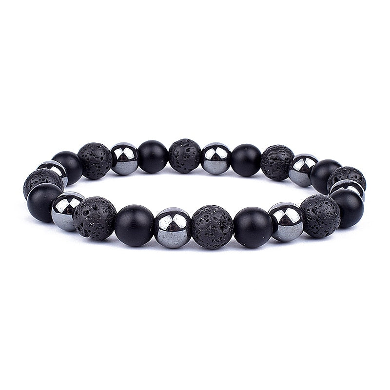 Natural Tiger Eye Hematite Men Bracelets Set Magnetic Health Protection Balance Beads Bracelets Women Reiki Healing Jewelry Gift