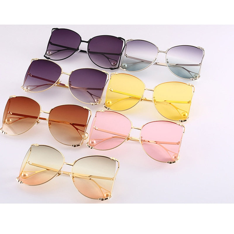 Sunglasses Women Decoration Brand Designer Half Frame Female Oversized Sun Glasses Women Clear Shade oversized Sunglasses