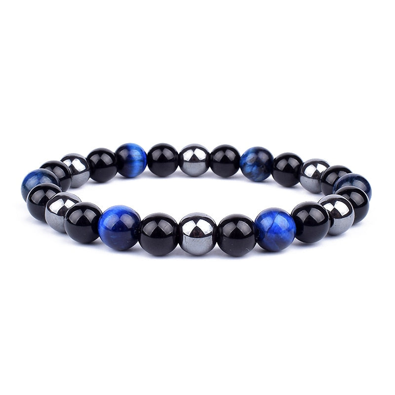 Natural Tiger Eye Hematite Men Bracelets Set Magnetic Health Protection Balance Beads Bracelets Women Reiki Healing Jewelry Gift