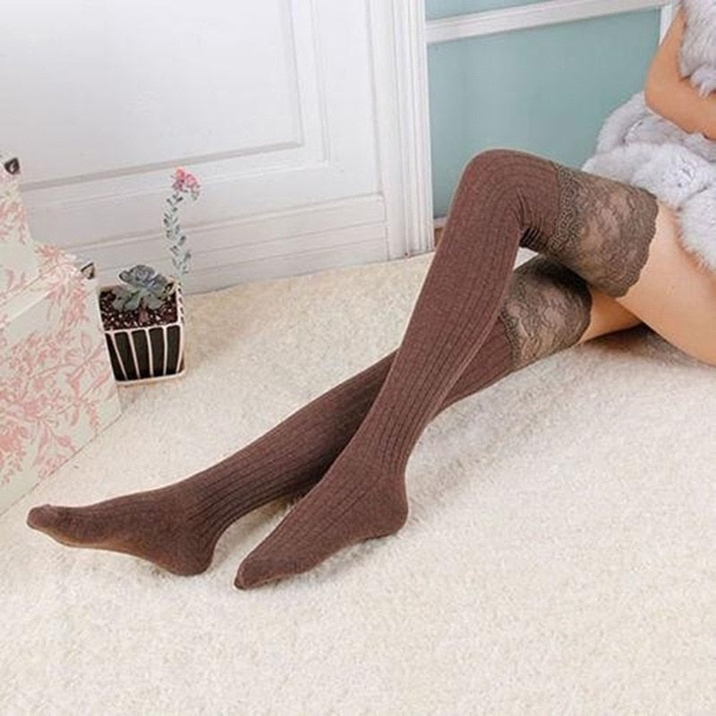 Sexy Stockings Female Thigh High Over The Knee Socks 2023 New Fashion Women's Long Cotton Stockings For Girls Ladies Women