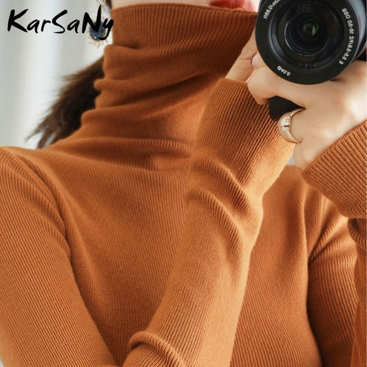 Women&#39;s Sweater Winter Clothes Women 2021 Black Turtleneck Sweaters Winter Warm Women&#39;s Turtlenecks Pullover Sweater Autumn Pull